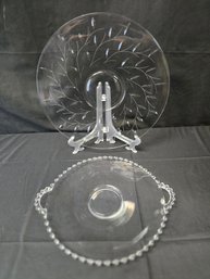 2 Glass Serving Trays