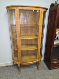 Curved Glass Front Cabinet
