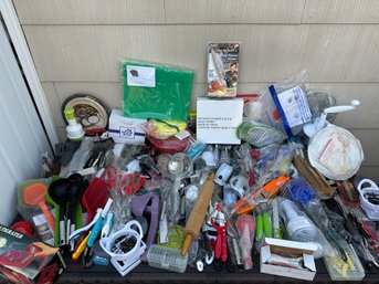 Huge Lot Of New Kitchen Items Utensils Knives Too Much To List. Please See Photos.