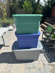 Lot Of Three Sterilite Totes