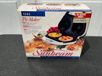 Sunbeam Oster Mini Pie Maker With Recipes  New In Box