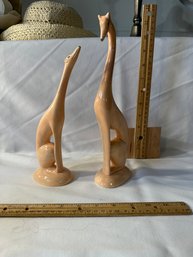 Vintage 1950s Majestic Pair Of Greyhounds Very Sleek Design Excellent Condition
