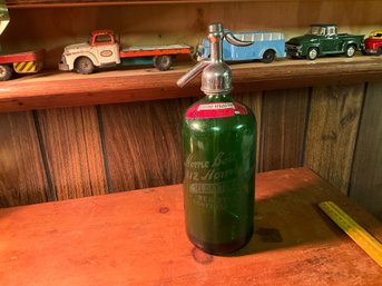 Antique Good Health 26 Oz Green Glass Seltzer Bottle W.Wolk.Bronx