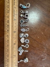 Sterling Silver Lot Of Dangle Charms Authentic Pandora Charms All Marked Please See Photos