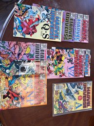 Lot Of 10 Official Handbook Of The Marvel Universe Comics Issues 1 6 7 8 9 10 11 12 12 And 14