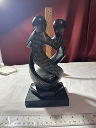 Black Sculpture Hugging Family Made In Kenya