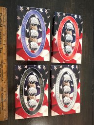 Lot Of Four 2005 State Quarter Collections, Platinum Edition Gold Edition Philadelphia Mint Denver Mint