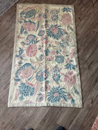 60x36 Vintage Floral Needlepoint Wool Rug