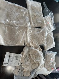 New Vintage Made In France Curtain Panels With Valance Lot Of Seven 60 X 90