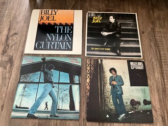 Lot Of 4 Billy Joel Vintage Vinyl Record, Albums, Glass House, An Innocent Man 52nd Street The Nylon Curtain