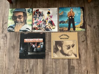 Lot Of 5 Elton John Vintage Vinyl Record Albums