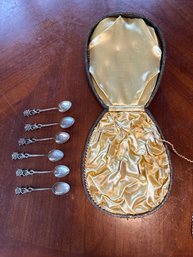 Antique Liechtenstein Silver 800 Collectible Demitasse Spoons Set