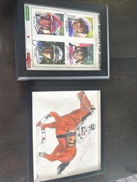 Pair Of Framed Signed 2014 Top Jockeys And Big Brown