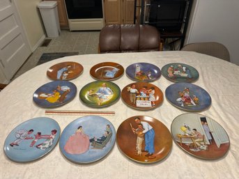 The American Family Series II And Original Norman Rockwell Limited Vintage Plates In Very Good Condition Nice
