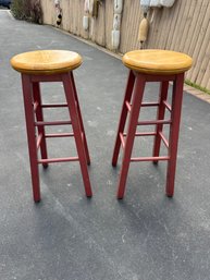 Pair Of 29 Inch High Swivel Chairs Great For The Bar Patio Or Just About Anywhere Nice Set