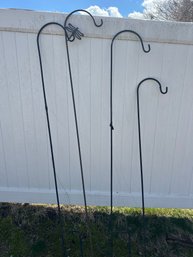 Set Of Four Steel Plant Hangers In Good Condition Great For The Spring Plants