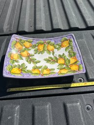 Vintage Serving Pottery Dish Made In Italy Beautiful Piece