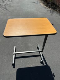 Adjustable Rolling Table With Wheel Locks Great For Any Use 24x16 Nice Buy