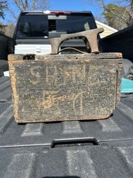 Shoe Shine Box Made From An Old Wooden Ammo Box Great Decoration To Put By The Fireplace