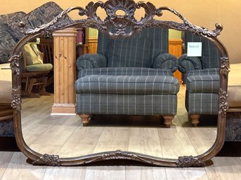 Large Ornate RACHELLA COLLECTION INC Copper Toned Designer Wall Mirror Excellent