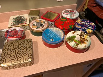 Lot Of Assorted Cookie Metal Tins