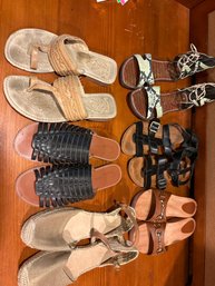 Estate Sale Ladies Fashion Sandal Lot Size 8.5 & 9 Union Bay Franco Sarto Sperry Sam Edelman Mariella H&m