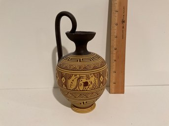 Handmade Geometric Greek Art Copy Of 800 Bc Vessel