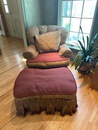 Stanford Furniture Collection Upholstered Arm Chair And Ottoman