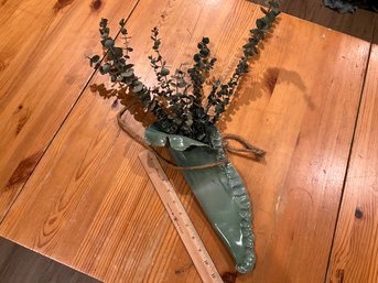 Handmade Hanging Clay These With Faux Eucalyptus