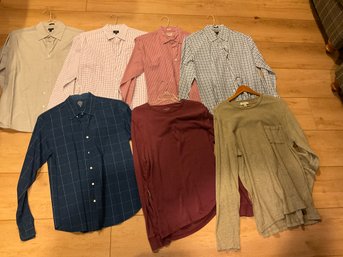 Lot Of Seven Mens Size Large J.Crew Shirts