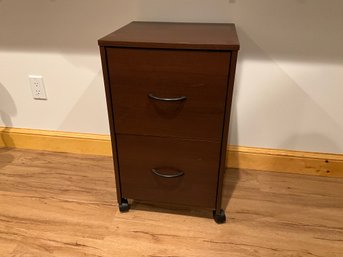 2 Drawer Lightweight Wood File Cabinet On Wheels