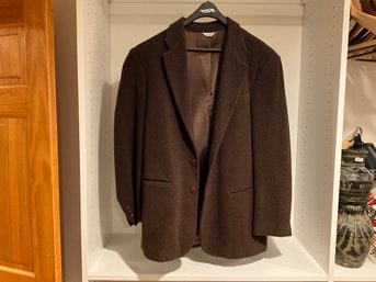Mens Domani Brown Wool Blend Blazer Jacket Size Small