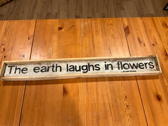 34 Inch The Earth Laughs In Flowers Would Sign