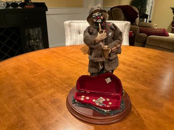 Rare Vintage Emmett Kelly Jr.~real Rags - LE~Clown Figurine: 'The Sax Player'~#0423