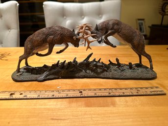 Dueling Bucks Whitetails Danbury Mint By James Stafford