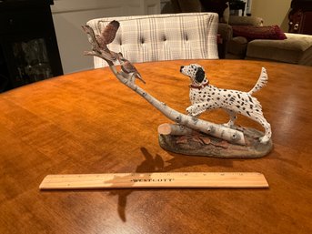 Danbury Mint Autum Wings Sculpture Stan Bentall English Setter Hunting Dog Art