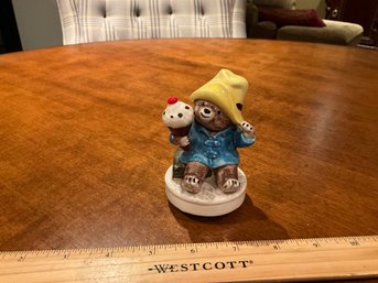 Vintage Paddington Bear Porcelain Bear Music Box With Ice Cream Cone