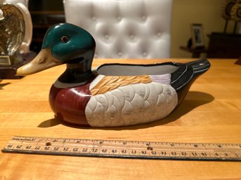 Vintage Duck Mallard Ceramic Planter Bowl