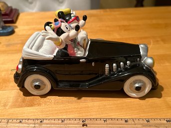 Vintage Schmid Disney Mickey And Minnie Car Music Box - King Of The Road