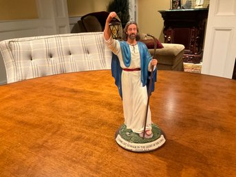 Danbury Mint Jesus Light The Way Sculpture Figurine Painted Standing Decor