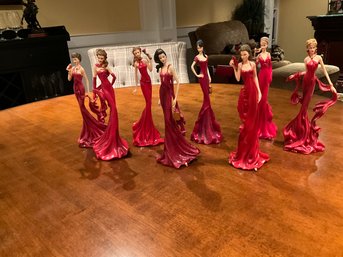 Set Of 8 The Hamilton Collection Heart Of Life Collection Limited Edition Figurines