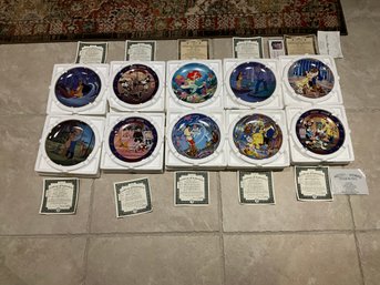 Lot Of 10 The Bradford Exchange DINSEY Collector Plates In Styrofoam With COAs