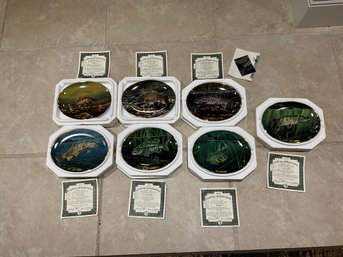7 X The Bradford Exchange Collector Freshwater Game Fish Of North America Plate Collection