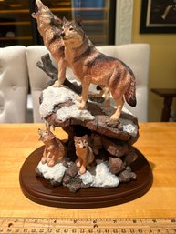 Danbury Mint Spirit Of The Wolf Sculpture Collections Wilderness Call NICK BIBBY