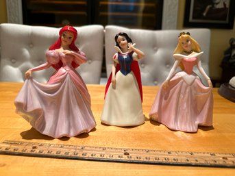 Lot Of 3 Disney Princesses Ariel Snow White And Sleeping Beauty 6 In Porcelain Collectible Retired Figures