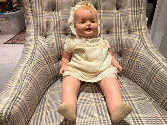 Large 24 Inch Antique Composition Baby Doll Sleep Eyes