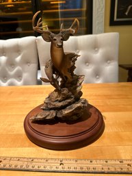 TRANQUIL MOMENT' MILL CREEK STUDIOS DEER SCULPTURE #4507 BY JOE SLOCKBOWER