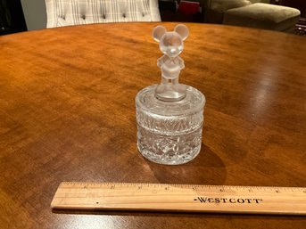 1985 Hofbauer W. Germany Walt Disney Mickey Mouse Crystal Trinket Dish