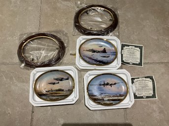 SET OF 3 WWII Thunder In The Sky Series The Bradford Exchange 1995 ROBERT TAYLOR Plus 2 Frames