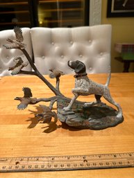 Danbury Mint Covey Rise Sculpture Stan Bentall English Pointer Hunting Dog